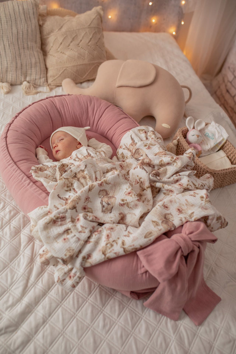Soft Linen Handmade Baby Nest - Cream, The Baby Den