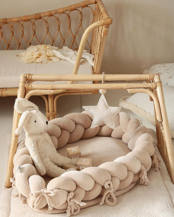 Plaited Cotton Velvet Velour Baby Nest (6 colours)