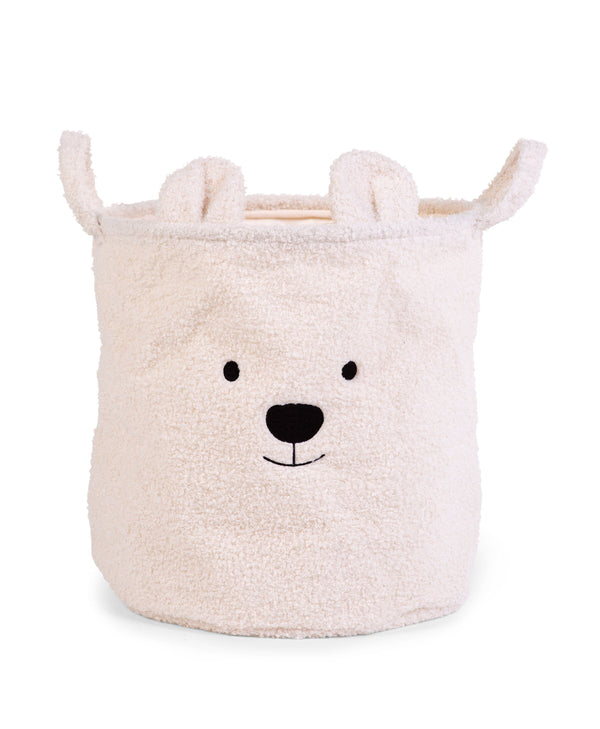 Childhome Storage Basket for Baby Nursery - Bouclé Cream Teddy - Large