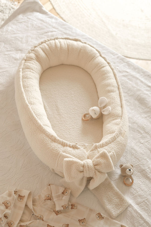 Handmade Bouclé Baby Nest - Cream