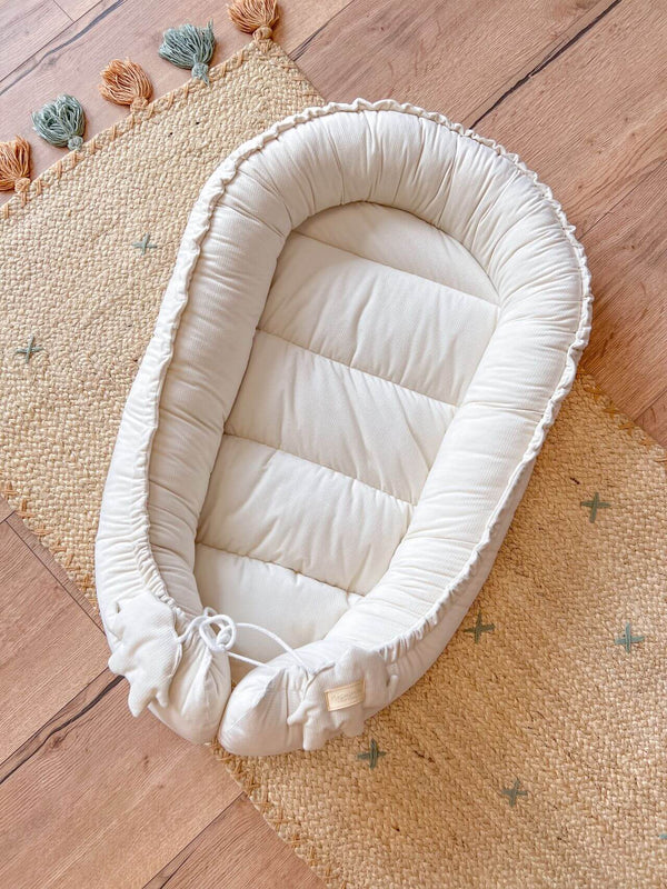 Handmade Baby Nest - Cream Velvet
