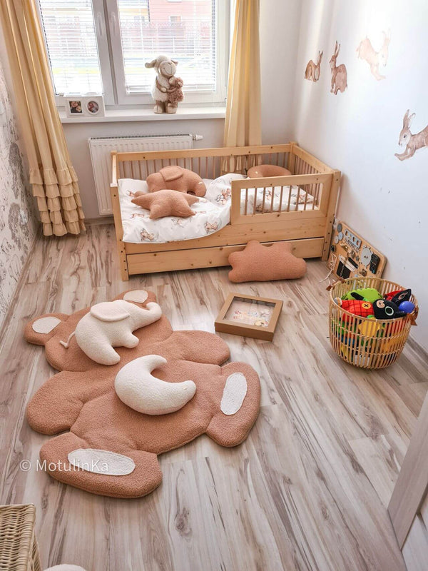 Large Floor Playmat Bear - Boucle Brown