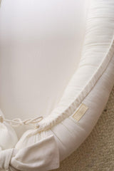 Premium Soft Linen Handmade Baby Nest - Magnolia – The Baby Den